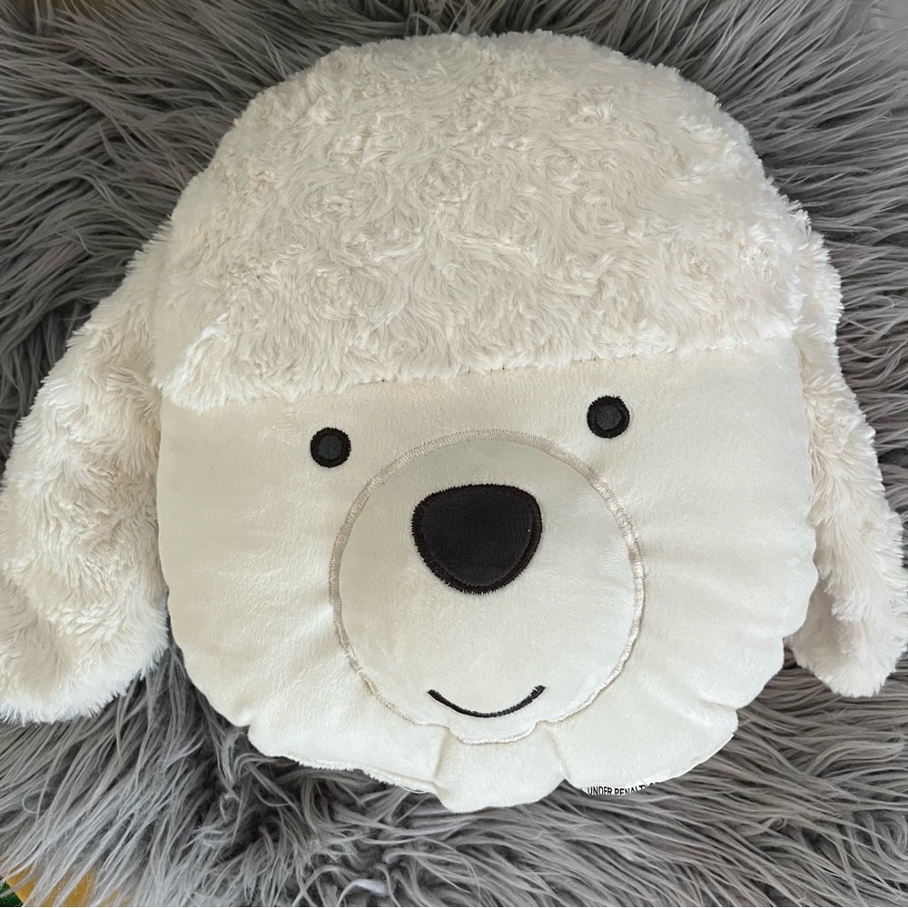 Target Bullseye's Playground Poodle Dog Face Soft Plush Pillow  11.5"